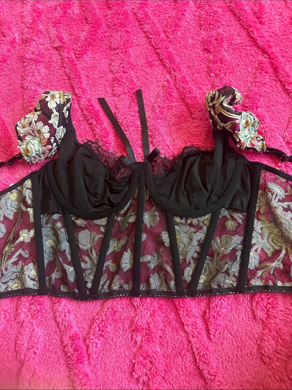 For love and lemons x Victoria’s Secret collab lace floral corset